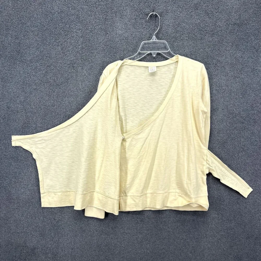 J.Crew Crewcuts Top Girls 12 pale‎ yellow long sleeve wrap tide T-shirt